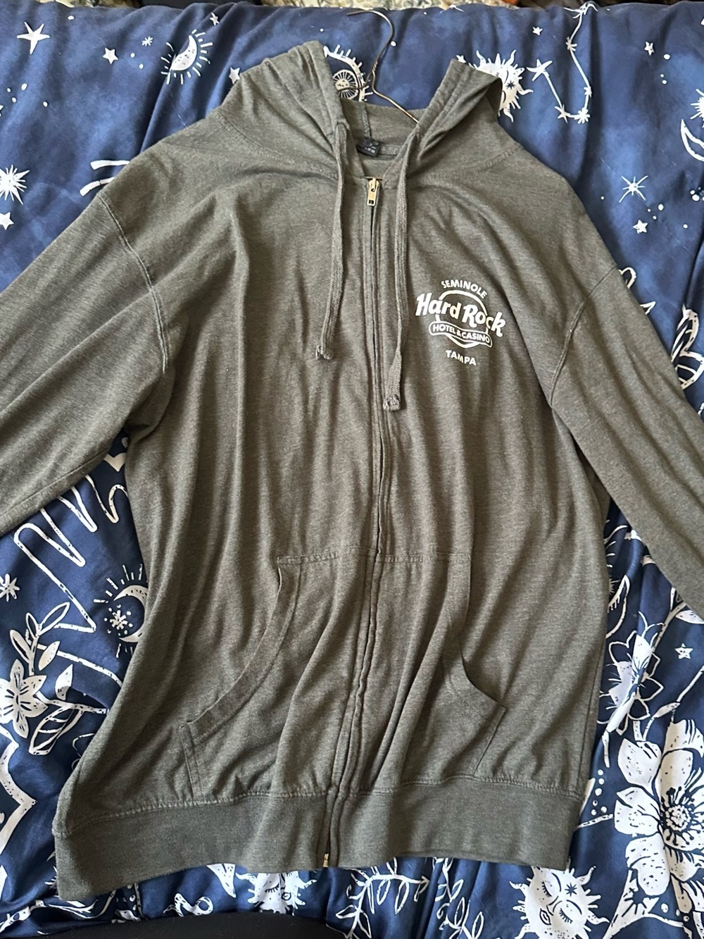 Hard Rock Hotel & Casino Tampa Gray Zip Hoodie